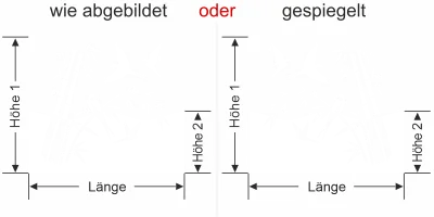 Sichtschutzfolie Bambusrohr mit Vögeln - Ansicht Ausrichtung mit Farbauswahl und Anleitung zur Größenberechnung - Vorschlag 1