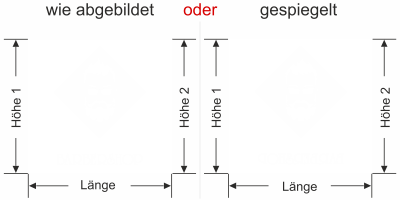 Sichtschutzfolie Barbershop - Ansicht Ausrichtung und Farbauswahl