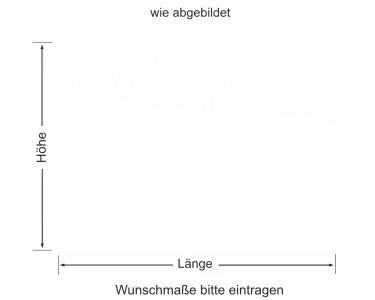 Sichtschutzfolie Bergpanorama - Ansicht wie abgebildet und Farbauswahl