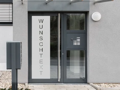 Sichtschutzfolie mit persönlichem Wunschtext