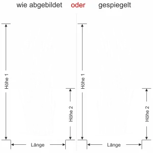 Sichtschutzfolie Majestätische Gräser - Ansicht Ausrichtung mit Farbauswahl und Anleitung zur Größenberechnung - Vorschlag 1