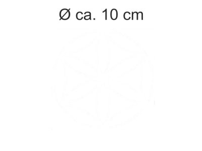 Milchglasfolie Ornamentglas Blume des Lebens 10 cm