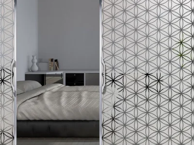 Sichtschutzfolie mit Lebensblume Muster