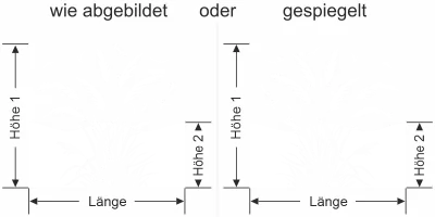 Sichtschutzfolie Pampasgras und Vögel im Wind - Ansicht Ausrichtung mit Farbauswahl und Anleitung zur Größenberechnung - Vorschlag 1