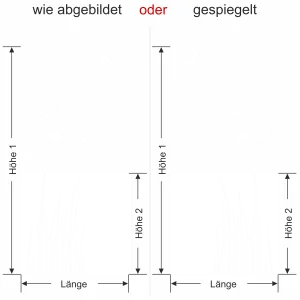 Sichtschutzfolie Glastür Pusteblume mit Vogelschwarm - Ansicht Ausrichtung und Farbauswahl