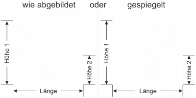 Sichtschutzfolie Schilfgras am Seeufer - Ansicht Ausrichtung mit Farbauswahl und Anleitung zur Größenberechnung - Vorschlag 1