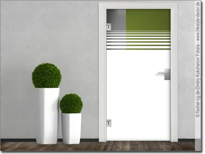 Sichtschutzfolie Streifendekor Glastür
