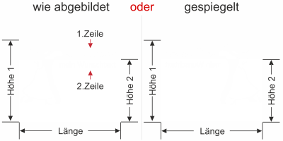 Sichtschutzfolie mit Wunschtext für Tanzschule- Ansicht Ausrichtung mit Farbauswahl Vorschlag 2