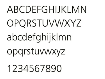 Sichtschutzfolie mit Wunschtext für Tanzschule - Ansicht Alphabet 1.Zeile