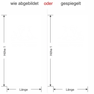 Sichtschutzfolie für die Tierarztpraxis - Ansicht Ausrichtung und Farbauswahl