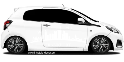 Autoaufkleber Skyline Frankfurt