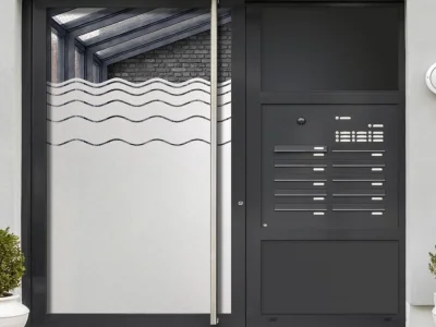 Tür Sichtschutzfolie Wellen