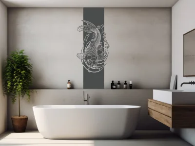 Wandbanner mit einem Koi