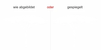 Wandtattoo mit BaumWandtattoo mit Baum - Ansicht Ausrichtung und Farbauswahl