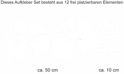 Wandaufkleber Flower Set