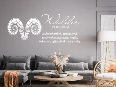 Wandaufkleber Sternzeichen Widder