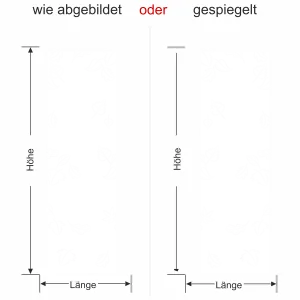 Wandbanner mit Herbstwind Motiv - Ansicht Ausrichtung mit Farbauswahl