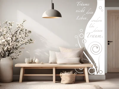 Wandbanner Lebe deinen Traum
