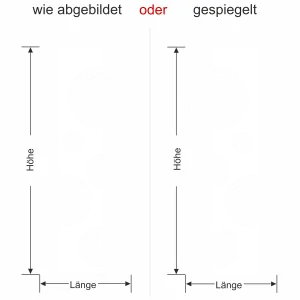 Kreise mit Leopardenmuster als Wandbanner - Ansicht Ausrichtung mit Farbauswahl