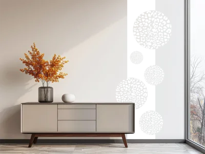 Wandbanner Leoparden Kreise