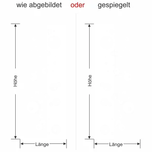 Wandbanner mit modernen Kreisen - Ansicht Ausrichtung mit Farbauswahl