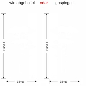 Wandbanner Savannenbaum - Ansicht Ausrichtung mit Farbauswahl
