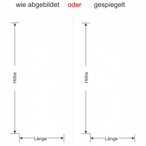 Wandbanner mit Sommer Blumen - Ansicht Ausrichtung mit Farbauswahl