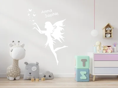 Wandbild Fee mit Wunschtext