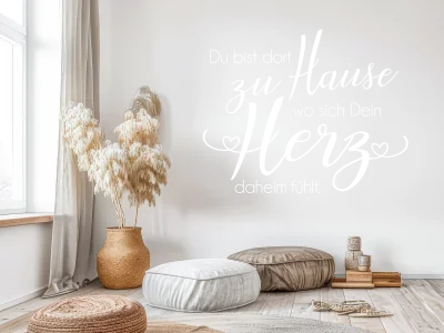 Wandspruch Du bist dort zu Hause