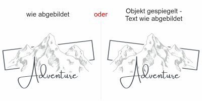 Wandtattoo Adventure Mountains - Ansicht Ausrichtung