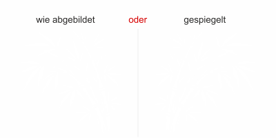 Wandtattoo Bambus im Wind - Ansicht Ausrichtung mit Farbauswahl