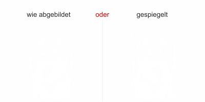 Wandtattoo Bambus mit Pandabär - Ansicht Ausrichtung mit Farbauswahl