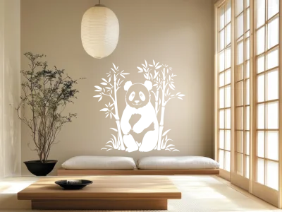 Wandtattoo Bambus mit Pandabär - Ansicht Farbauswahl