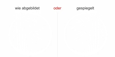 Wandtattoo Bambusstrauch im Kreis - Ansicht Ausrichtung mit Farbauswahl