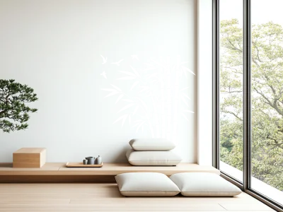 Wandtattoo Bambusstrauch und Vögel - Ansicht Farbauswahl