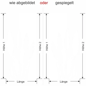 Wandtattoo Banner Pampasgras - Ansicht Ausrichtung mit Farbauswahl
