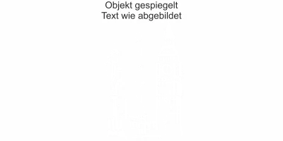 Wandtattoo mit Big Ben in London - Ansicht Ausrichtung und Farbauswahl