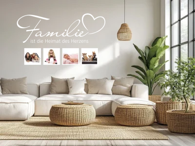 Wandtattoo Bilderrahmen Familie
