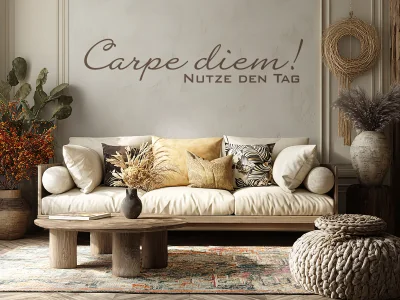 Wandtattoo Carpe Diem, nutze den Tag