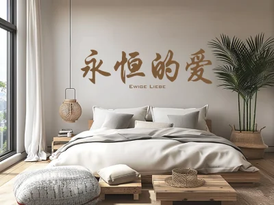 Wandtattoo mit chinesischem Zeichen für ewige Liebe