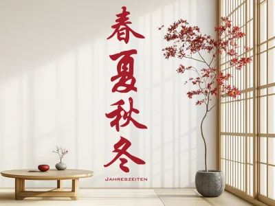 Wandtattoo mit chinesischem Zeichen für Jahreszeiten