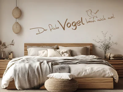 Wandtattoo Der frühe Vogel
