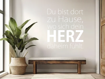 Wandtattoo Du bist dort zu Hause