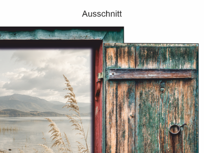 Wandtattoo Eigenes Foto Fensterladen - Ansicht Ausschnitt