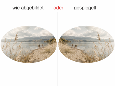 Wandtattoo Eigenes Foto Rund - Ansicht Ausrichtung