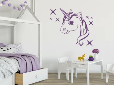 Wandtattoo mit Einhorn Motiv