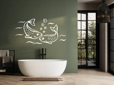 Wandtattoo Fischpärchen