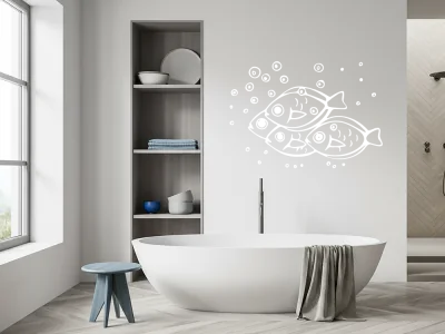 Wandtattoo Fischschwarm