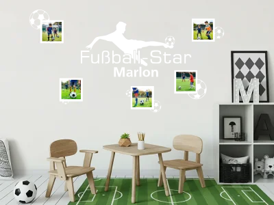 Wandtattoo Fotorahmen Fußball