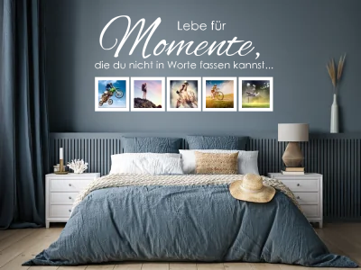 Wandtattoo Fotorahmen Lebe für Momente